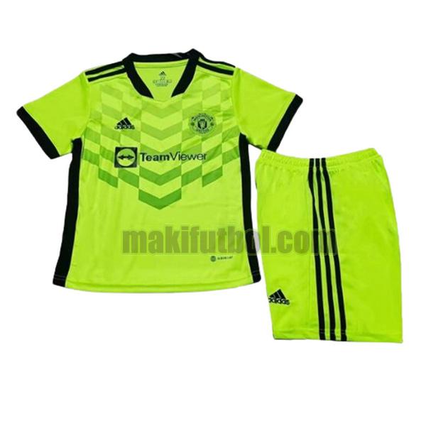 camisetas manchester united niño 2022 2023 tercera verde