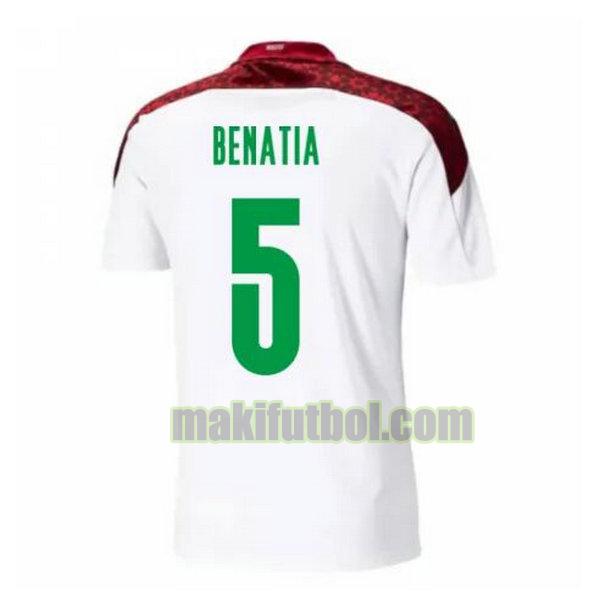camisetas marruecos 2020-2021 segunda benatia 5 blanco