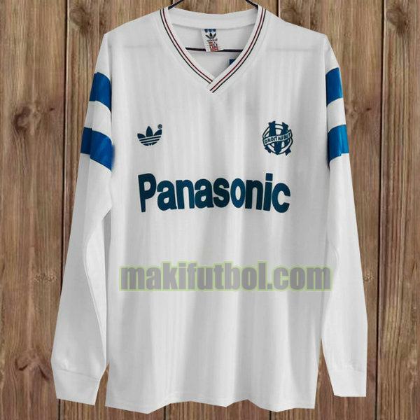 camisetas marsella 1990-1991 primera ml blanco