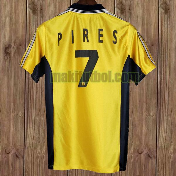 camisetas marsella 1998-1999 tercera pires 7 amarillo
