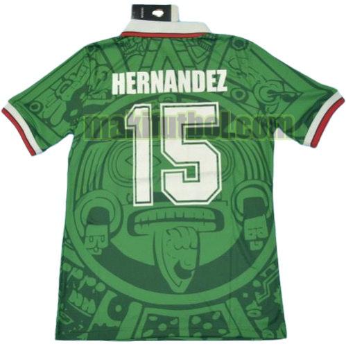 camisetas méxico copa mundial 1998 primera hernandez 15