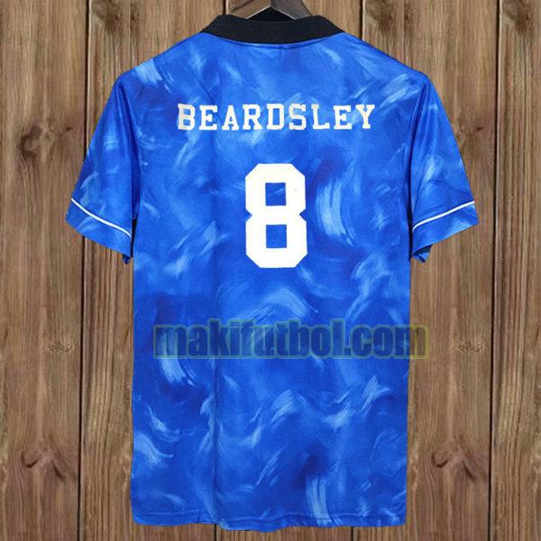 camisetas newcastle united 1993-1995 segunda beardsley 8 azul
