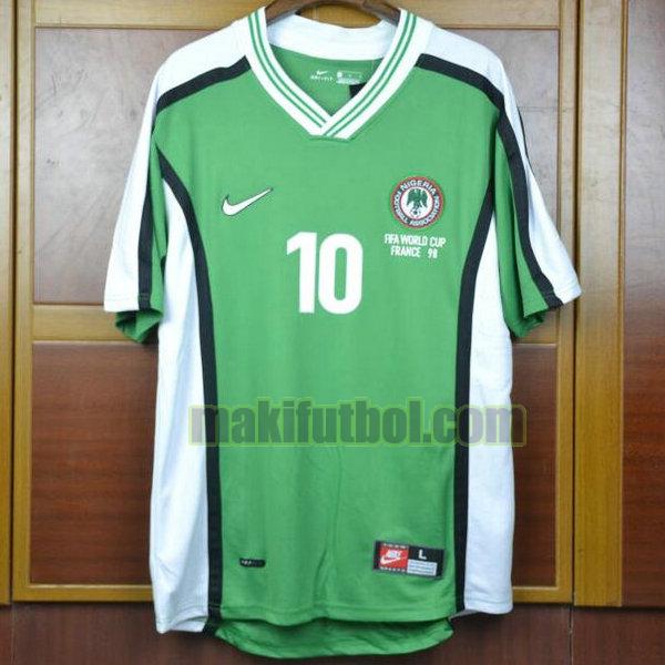 camisetas nigeria 1998 primera okocha 10 verde