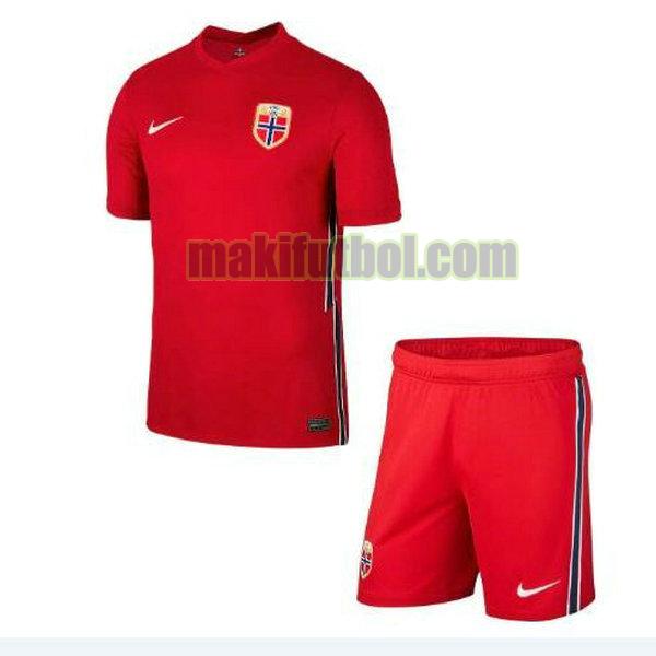 camisetas noruega niño 2021 2022 primera rojo