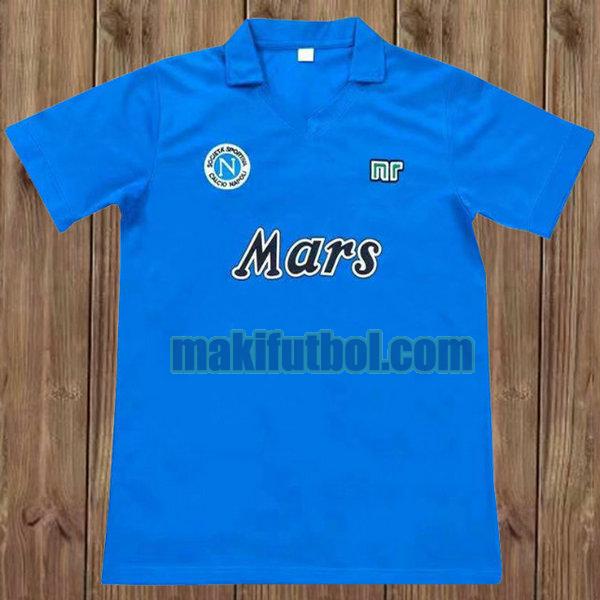 camisetas nápoles 1989-1990 primera azul