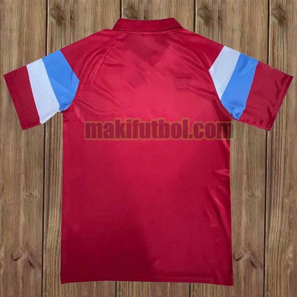 camisetas nápoles 1990-1991 tercera rojo