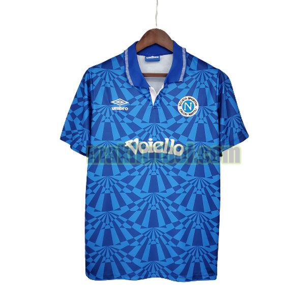 camisetas nápoles 1991 93 primera azul