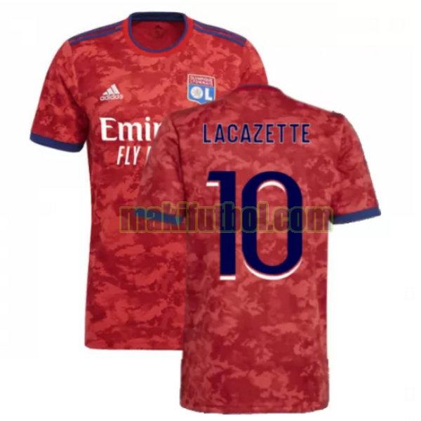 camisetas olympique lyonnais 2021 2022 segunda lacazette 10 rojo