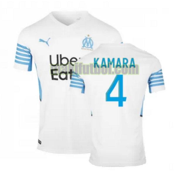 camisetas olympique marseille 2021 2022 primera kamara 4 blanco