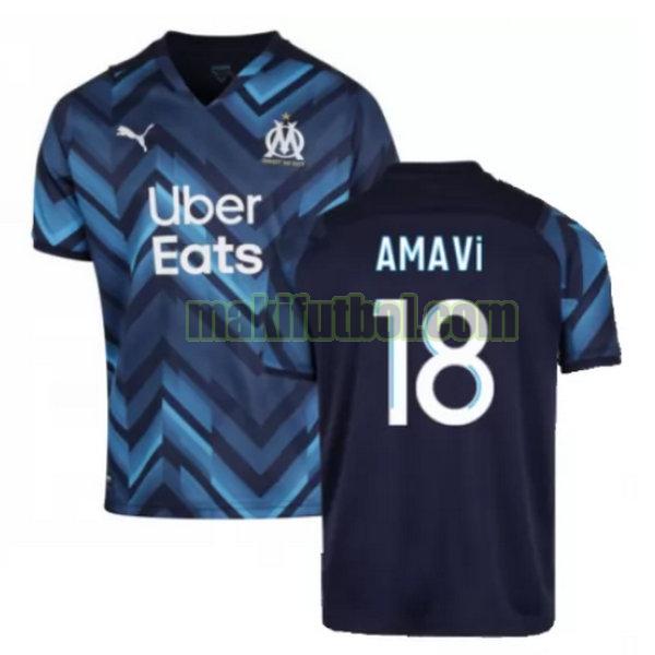 camisetas olympique marseille 2021 2022 segunda amavi 18 azul