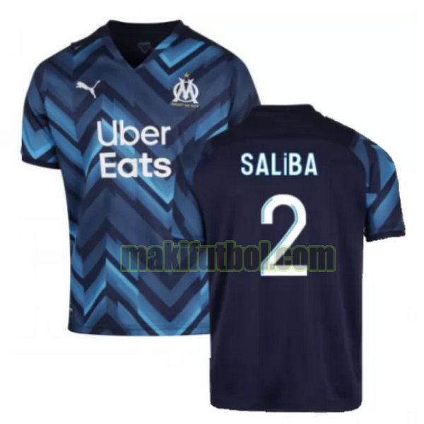camisetas olympique marseille 2021 2022 segunda saliba 2 azul