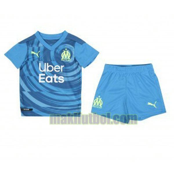 camisetas olympique marseille niño 2020-2021 tercera azul