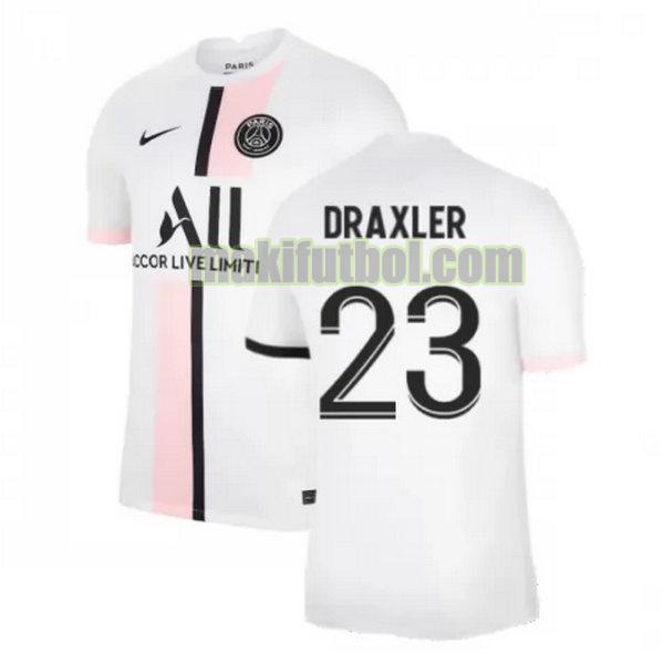 camisetas paris saint-germain 2021 2022 segunda draxler 23 blanco