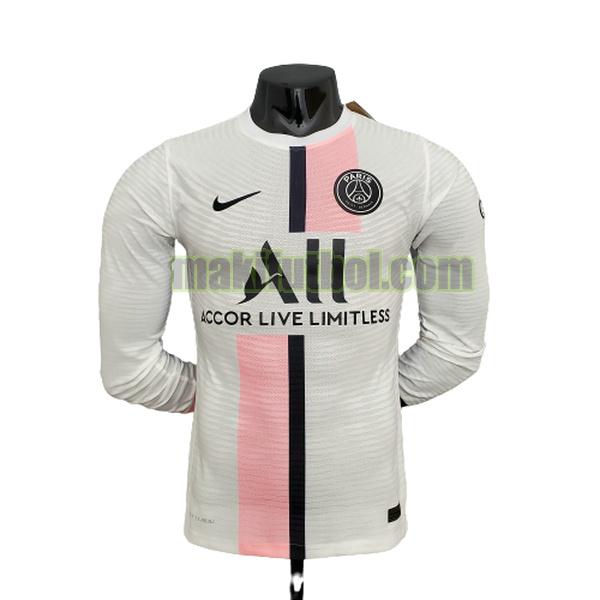 camisetas paris saint-germain 2021 2022 segunda ml player blanco