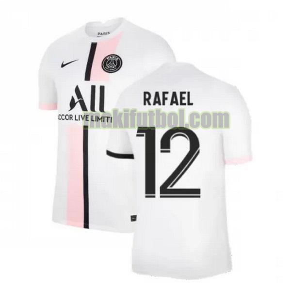 camisetas paris saint-germain 2021 2022 segunda rafael 12 blanco