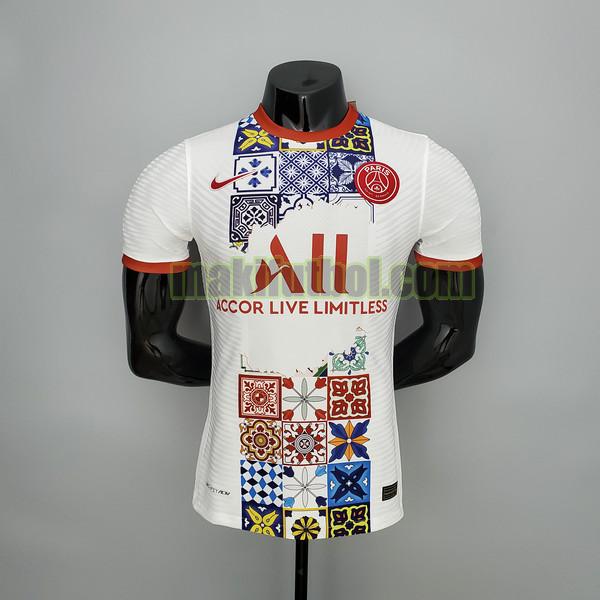 camisetas paris saint-germain 2021 2022 special edition player blanco