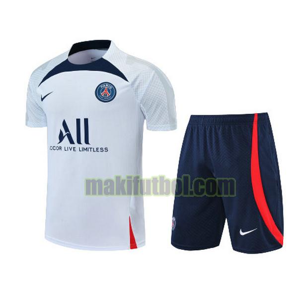 camisetas paris saint-germain 2022 2023 training conjunto blanco azul