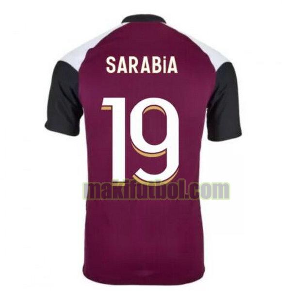 camisetas paris saint germain 2020-2021 tercera sarabia 19 púrpura