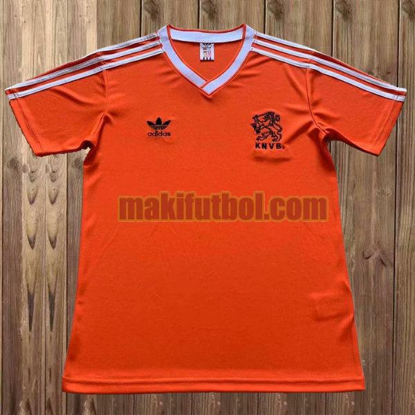 camisetas países bajos 1986 primera naranja