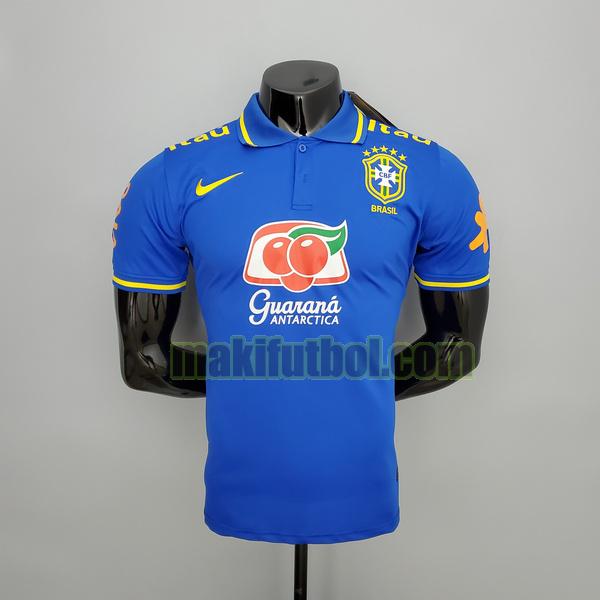 camisetas polo brasil 2021 2022 player azul