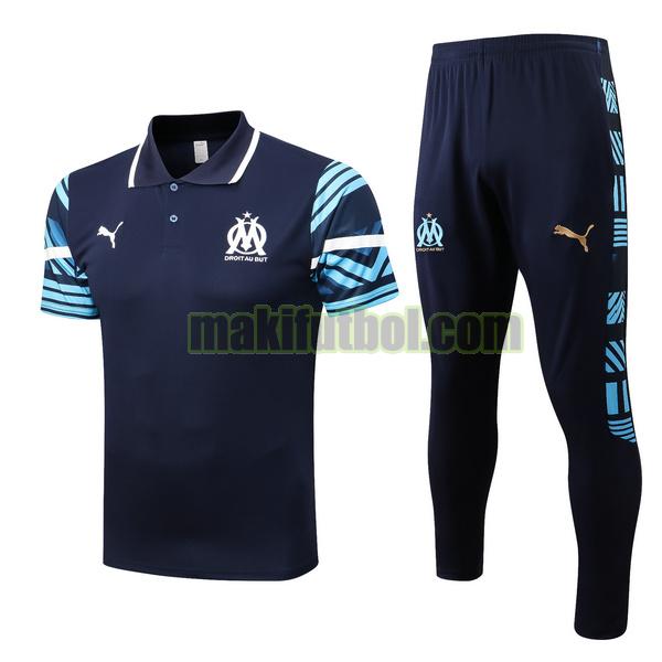 camisetas polo olympique marseille 2022 2023 conjunto azul