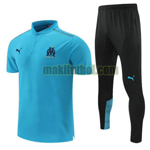 camisetas polo olympique marseille 2022 conjunto azul negro