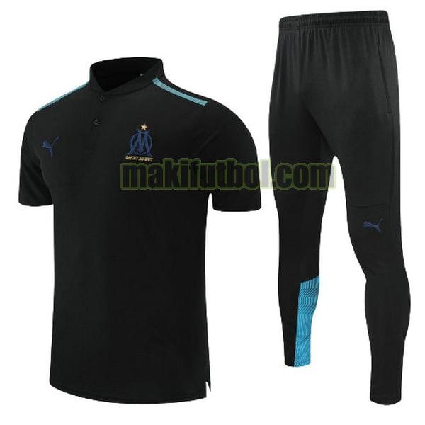 camisetas polo olympique marseille 2022 conjunto negro azul