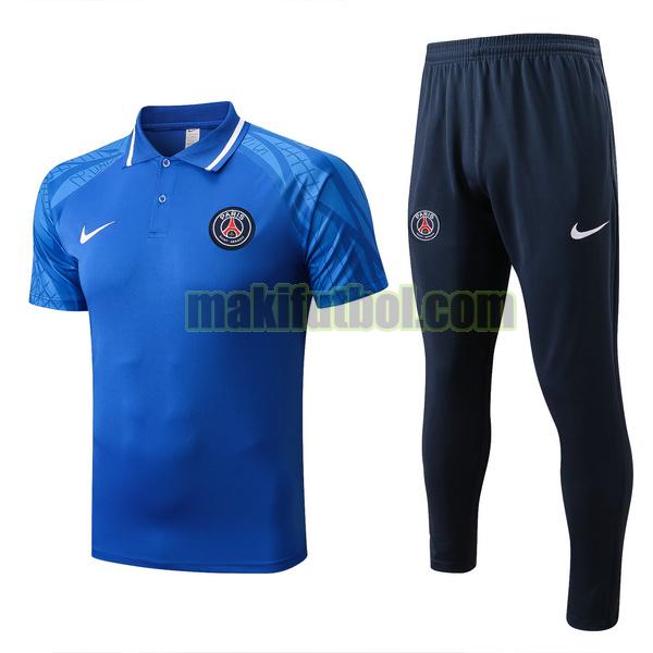 camisetas polo paris saint-germain 2022 2023 conjunto azul