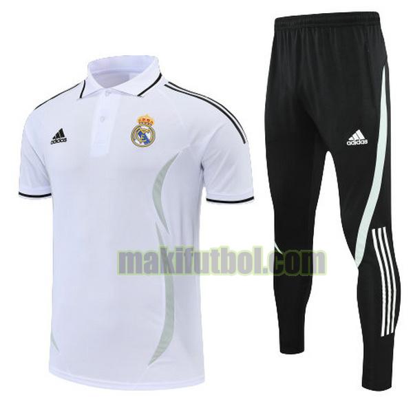 camisetas polo real madrid 2022 conjunto blanco negro