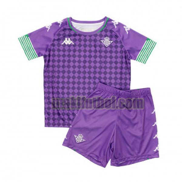 camisetas real betis niño 2020-2021 primera púrpura