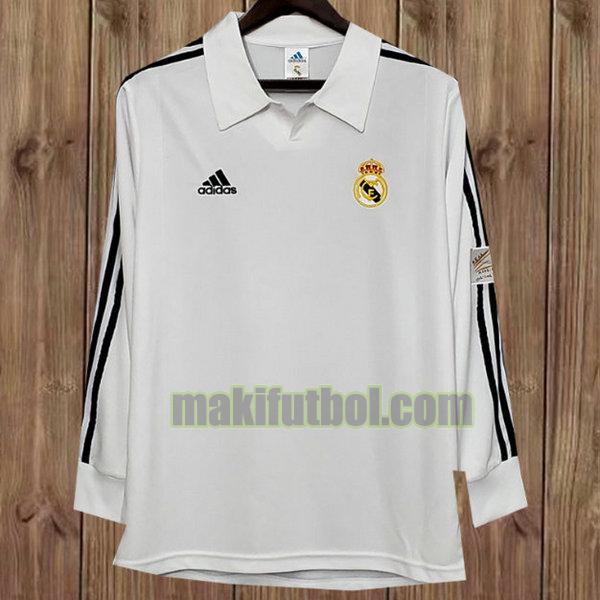 camisetas real madrid 2001-2002 primera ml blanco