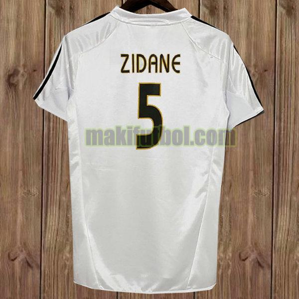 camisetas real madrid 2004-2005 primera zidane 5 blanco