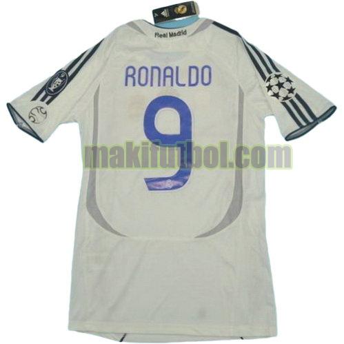 camisetas real madrid 2006-2007 primera ronaldo 9
