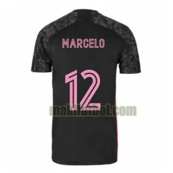 camisetas real madrid 2020-2021 tercera marcelo 12 negro