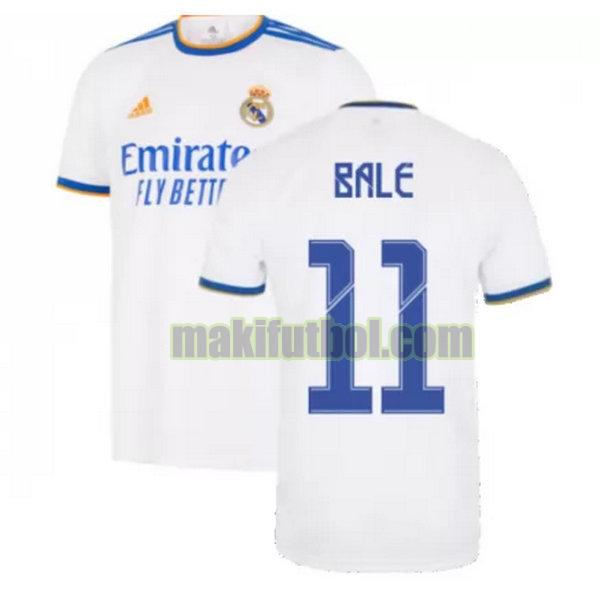 camisetas real madrid 2021 2022 primera bale 11 blanco