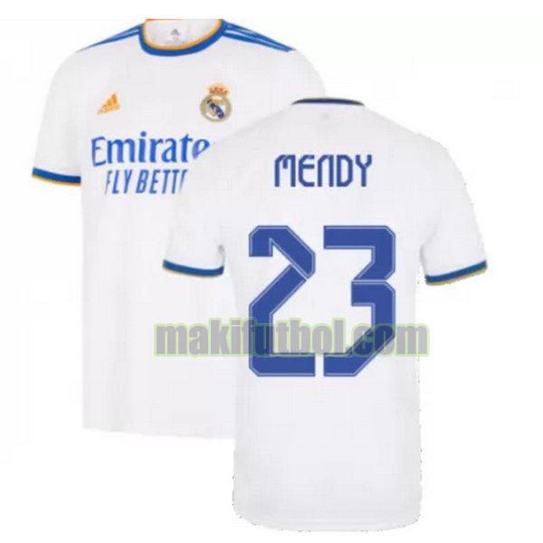 camisetas real madrid 2021 2022 primera mendy 23 blanco