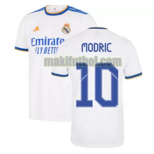 camisetas real madrid 2021 2022 primera modric 10 blanco