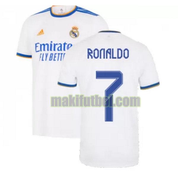 camisetas real madrid 2021 2022 primera ronaldo 7 blanco