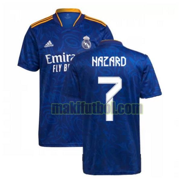 camisetas real madrid 2021 2022 segunda hazard 7 azul