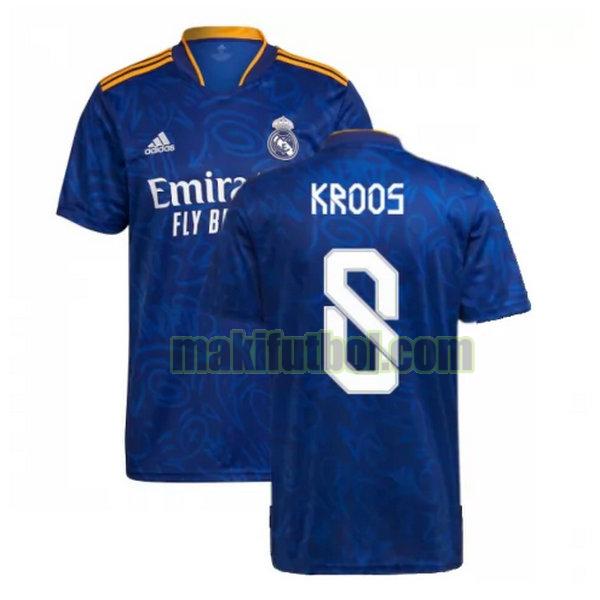 camisetas real madrid 2021 2022 segunda kroos 8 azul