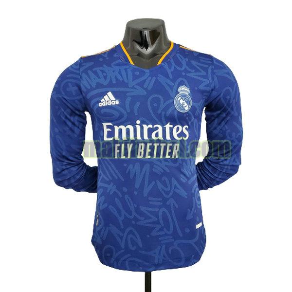 camisetas real madrid 2021 2022 segunda ml player azul
