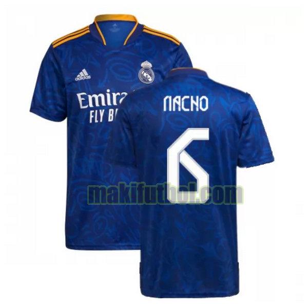 camisetas real madrid 2021 2022 segunda nacho 6 azul