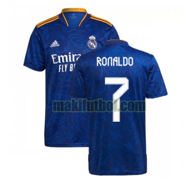 camisetas real madrid 2021 2022 segunda ronaldo 7 azul