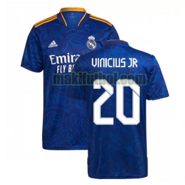 camisetas real madrid 2021 2022 segunda vinicius jr 20 azul