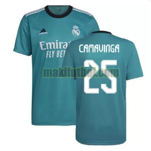 camisetas real madrid 2021 2022 tercera camavinga 25 verde