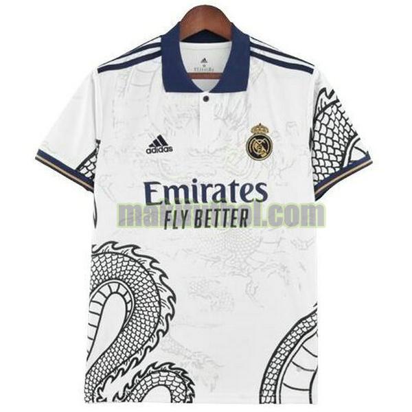 camisetas real madrid 2022 2023 drago cinese blanco