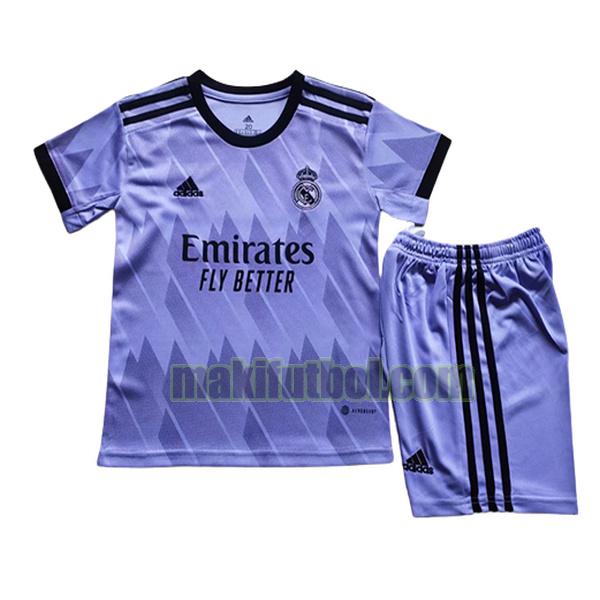 camisetas real madrid niño 2022 2023 segunda purple