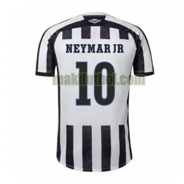 camisetas santos fc 2020-2021 segunda neymar jr 10 negro blanco