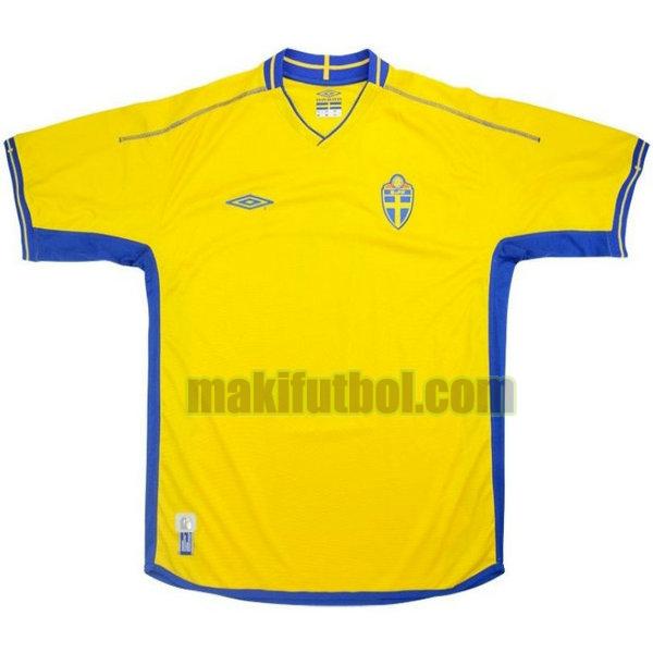 camisetas suecia 2004 primera amarillo