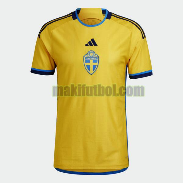 camisetas suecia 2022 primera tailandia amarillo